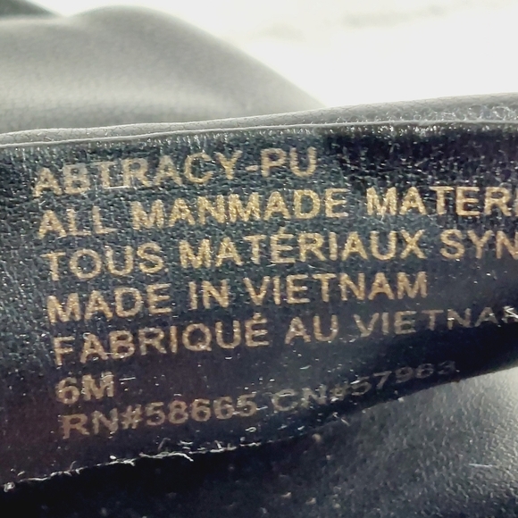 New Abound Tracy Black Faux Leather Block Heel Retro Platform Sandals A40 - Picture 11 of 14